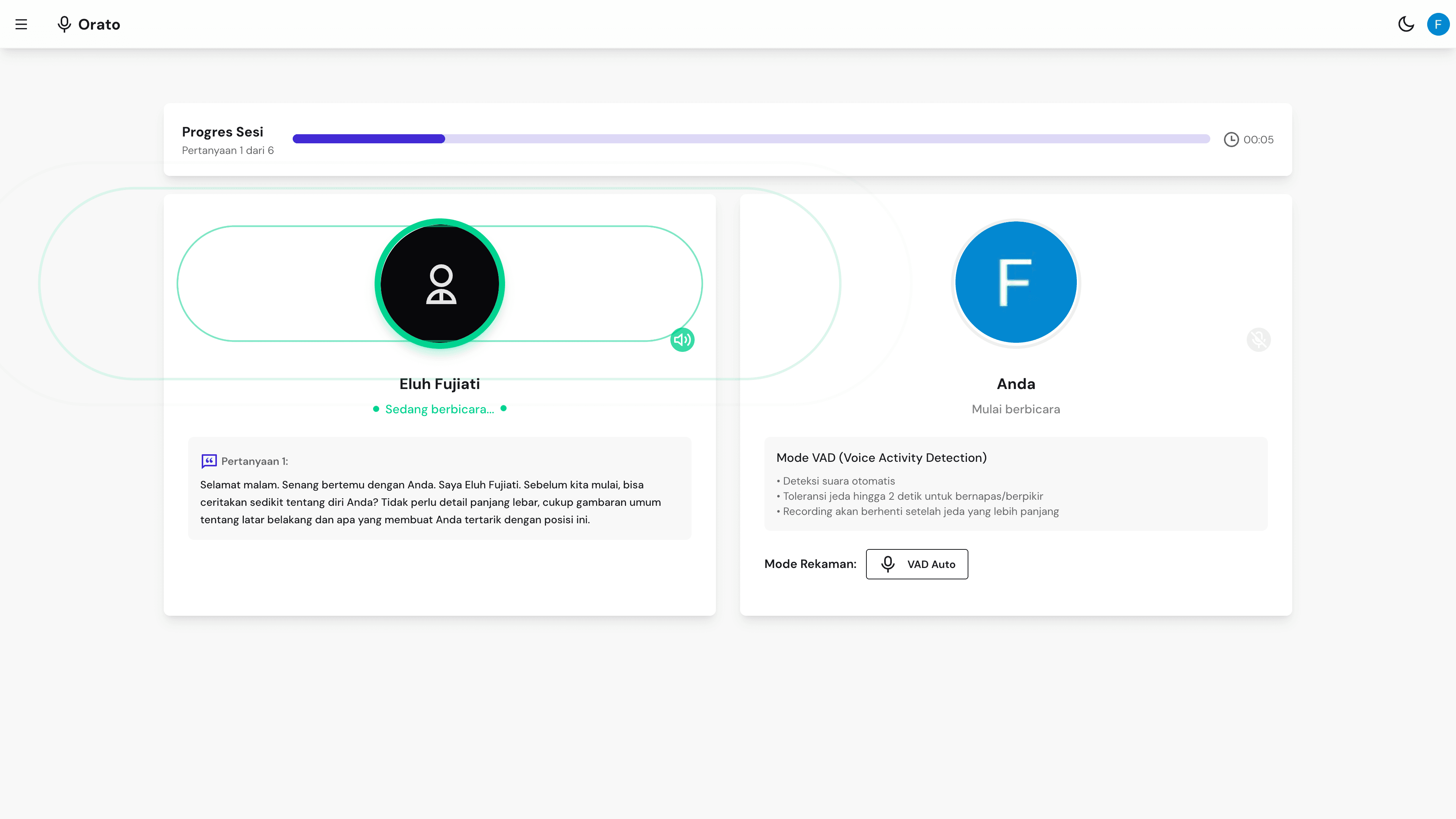 Orato preview desktop