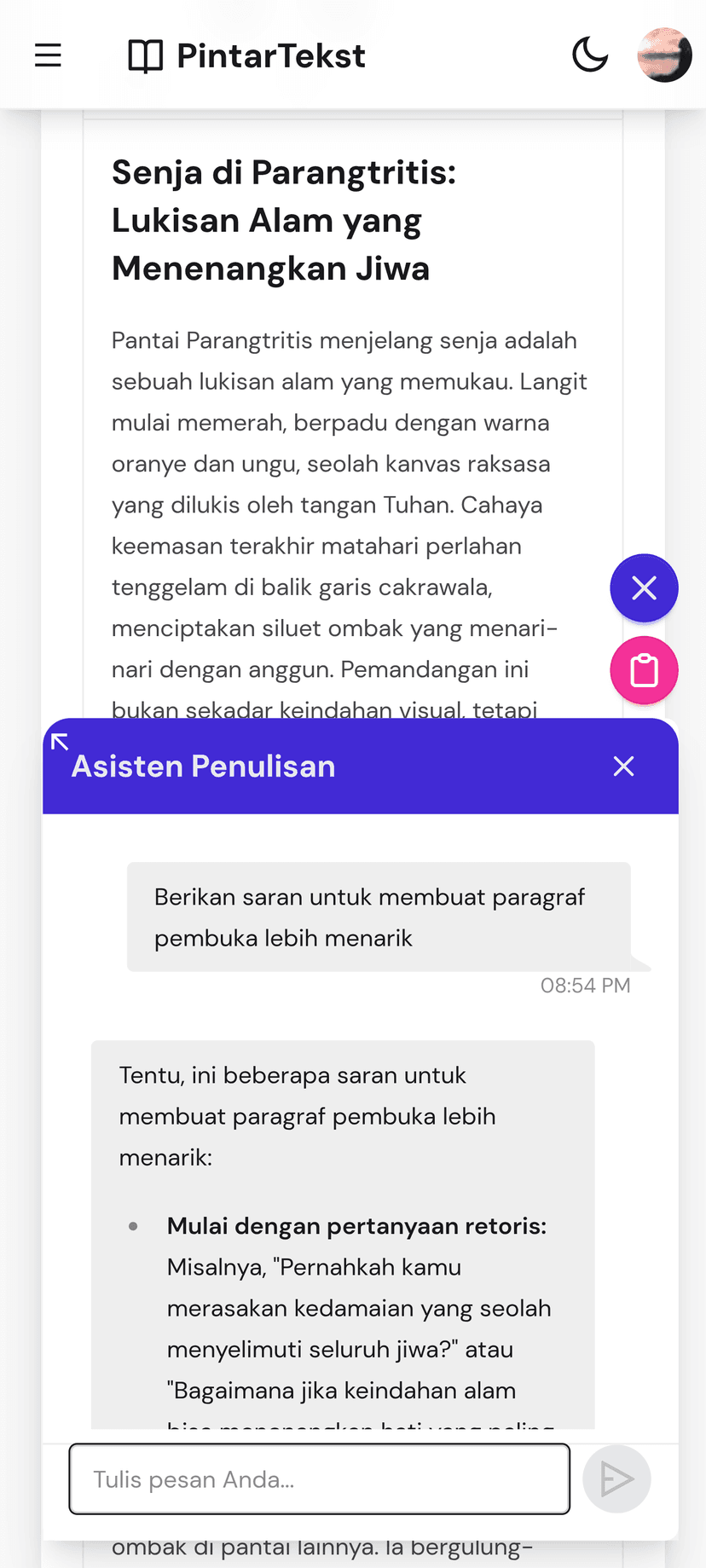 Orato preview mobile